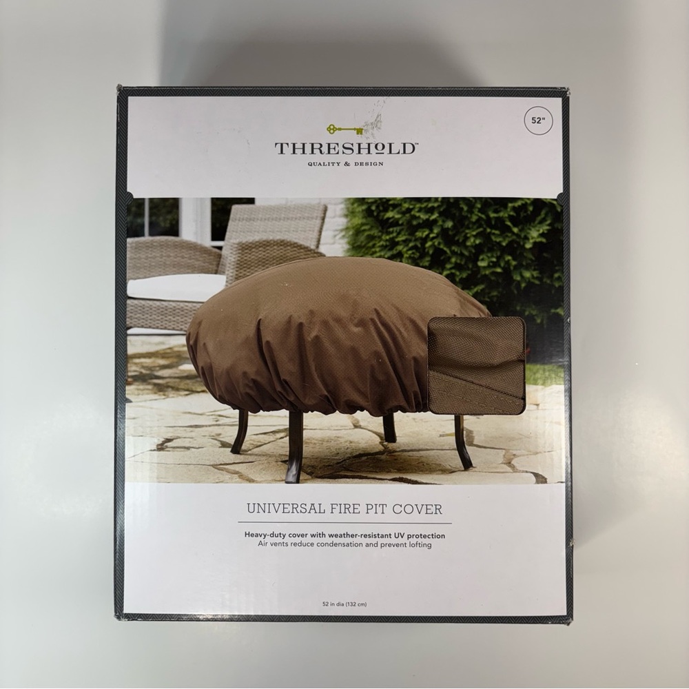 Threshold Tan Universal Fire Pit Cover